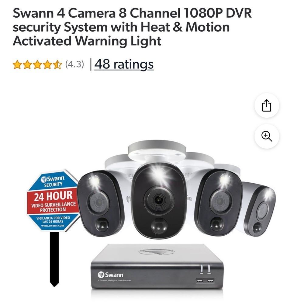 Swann 4 Camera 1080P DVR Security System